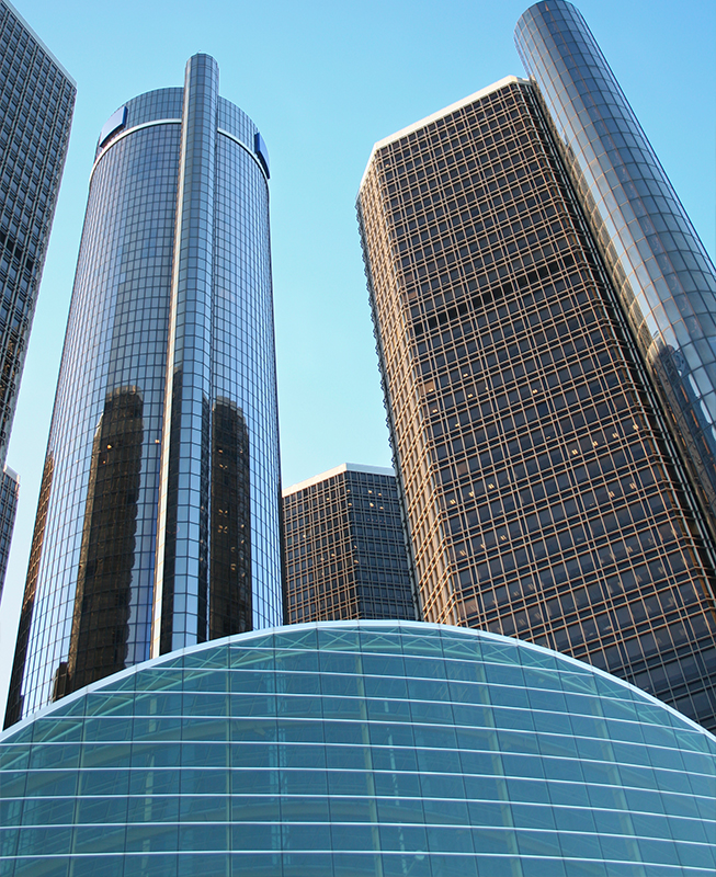detroit sky scrapers, city skyline