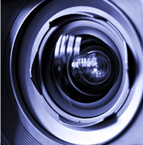 close up of a camera lens