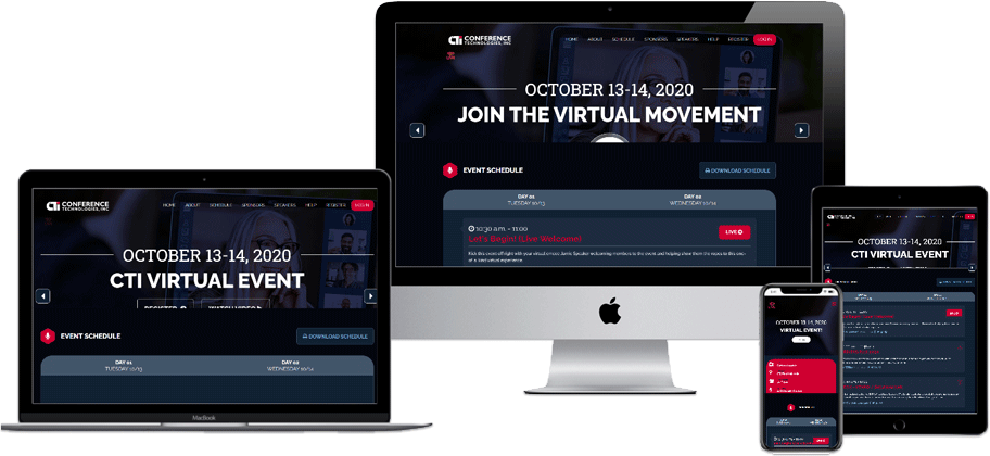 virtual conference on different digital devices