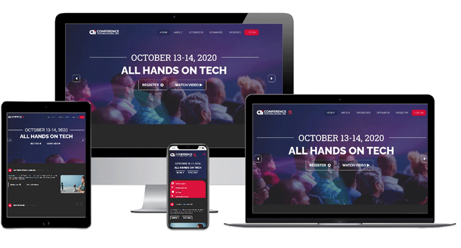 virtual conference on different digital devices