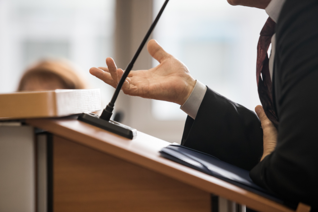 Witness,Testifies,In,A,Russian,Court, los angeles courtroom courtroom technology in use