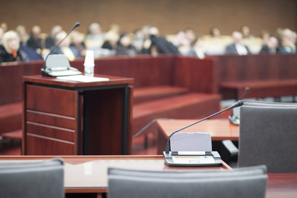 courtroom technology in use