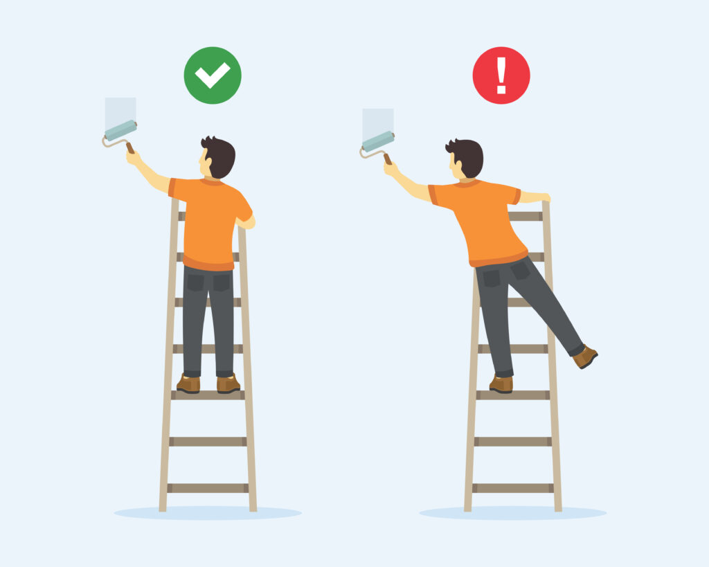 ladder safety graphic