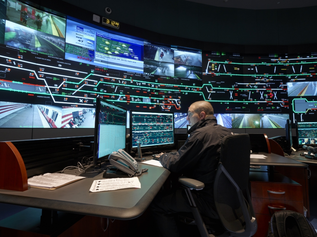 multiple tv control room